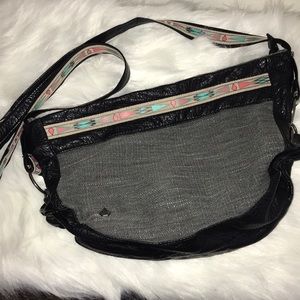 Black and gray tribal hobo Crossbody